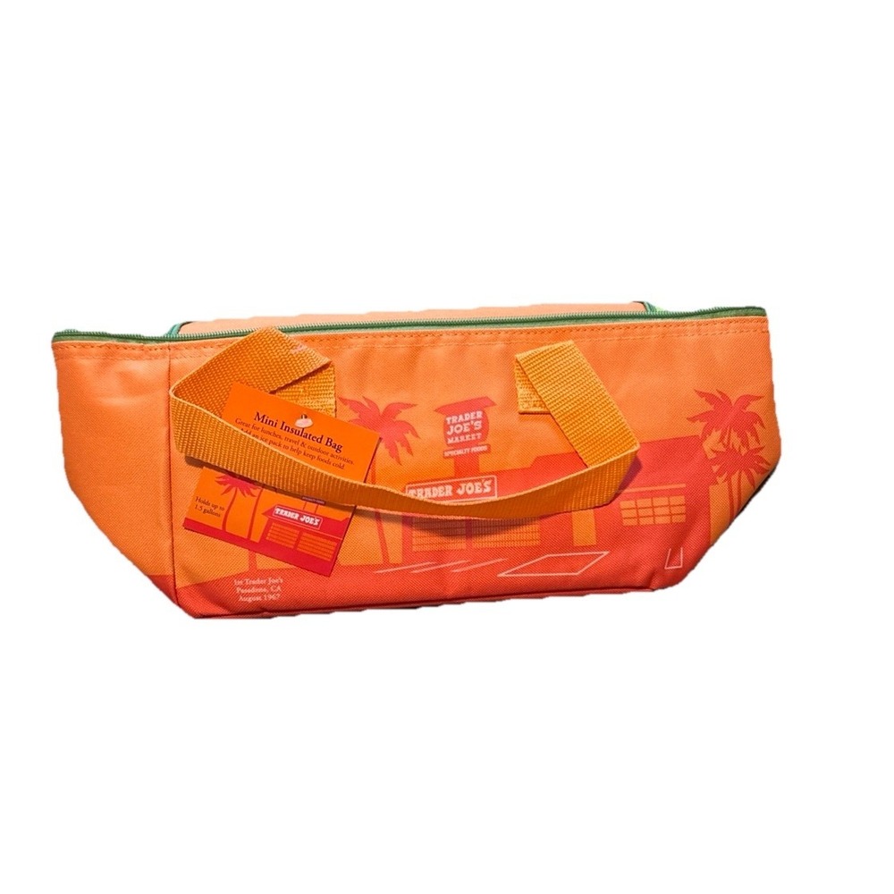 Trader Joe's Mini Insulated Tote Bag Orange New 2026 Spring